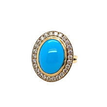 Load image into Gallery viewer, Persian Turquoise & Diamond Ring- SOLD