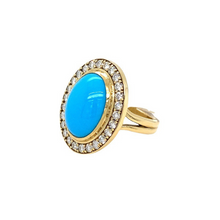 Load image into Gallery viewer, Persian Turquoise & Diamond Ring- SOLD