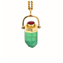 Load image into Gallery viewer, Tourmaline Crystal Pendant with Collar - SOLD