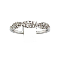 Load image into Gallery viewer, Wedding Band in White Gold and Diamonds - Prong Set