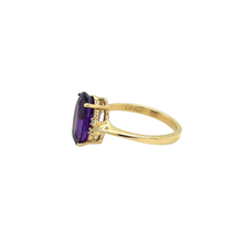 Load image into Gallery viewer, Amethyst & Diamond Ring in Yellow Gold - SOLD