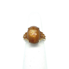 Load image into Gallery viewer, Sparkling Sunstone & Yellow Sapphire Ring