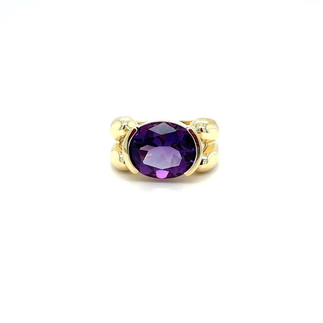 Amethyst Ring in Yellow Gold - SOLD