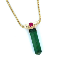 Load image into Gallery viewer, Tourmaline Crystal Pendant - SOLD
