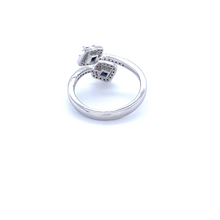Load image into Gallery viewer, Sapphire & Diamond Halo Bypass Ring
