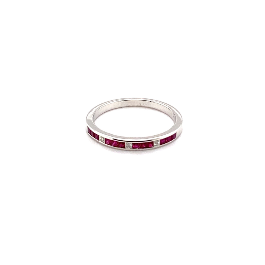 Ruby & Diamond Stackable Ring