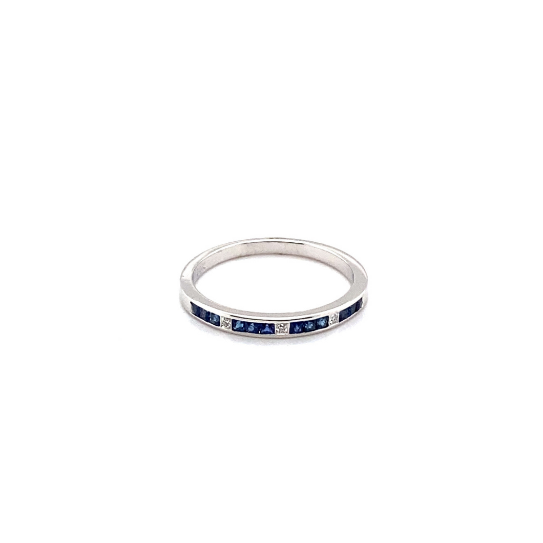 Sapphire & Diamond Stackable Ring