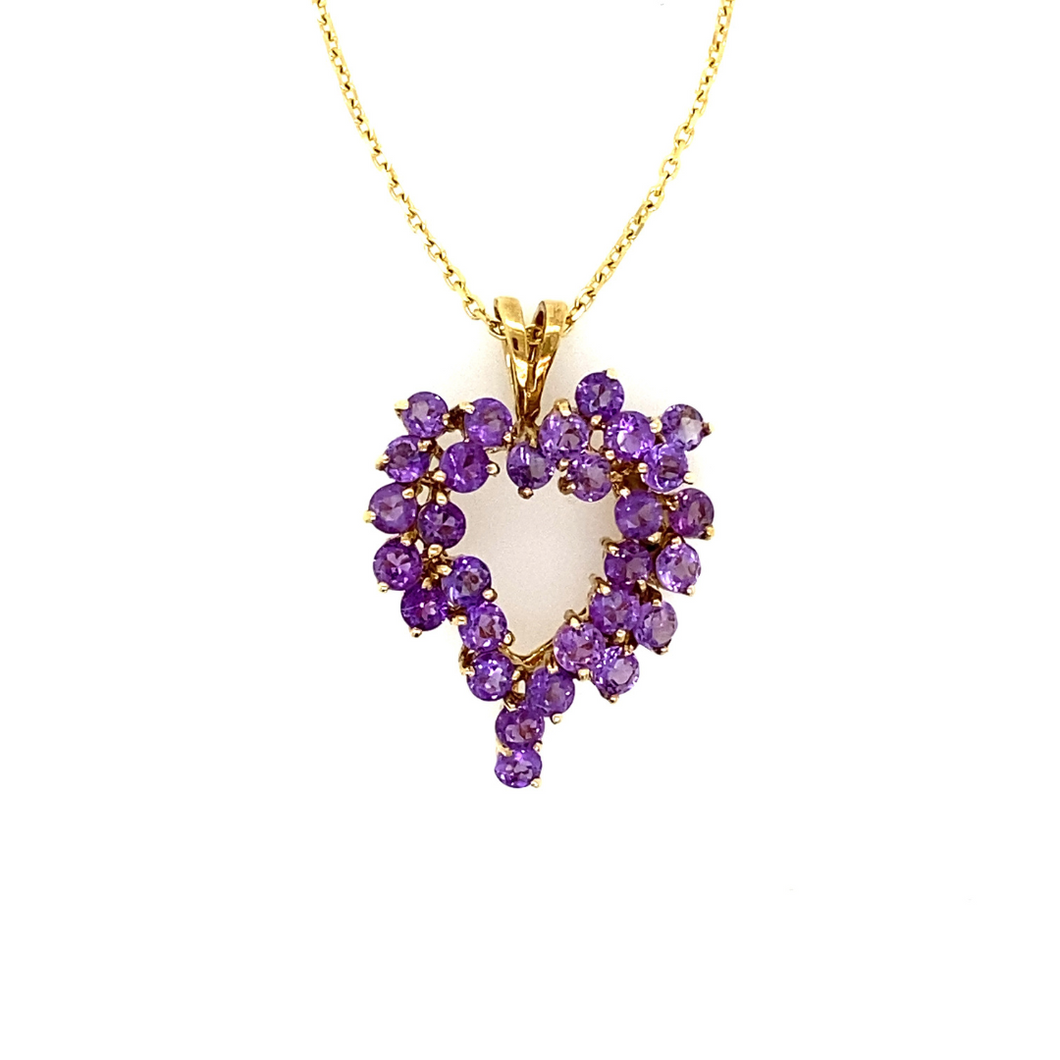 Amethyst Heart Pendant