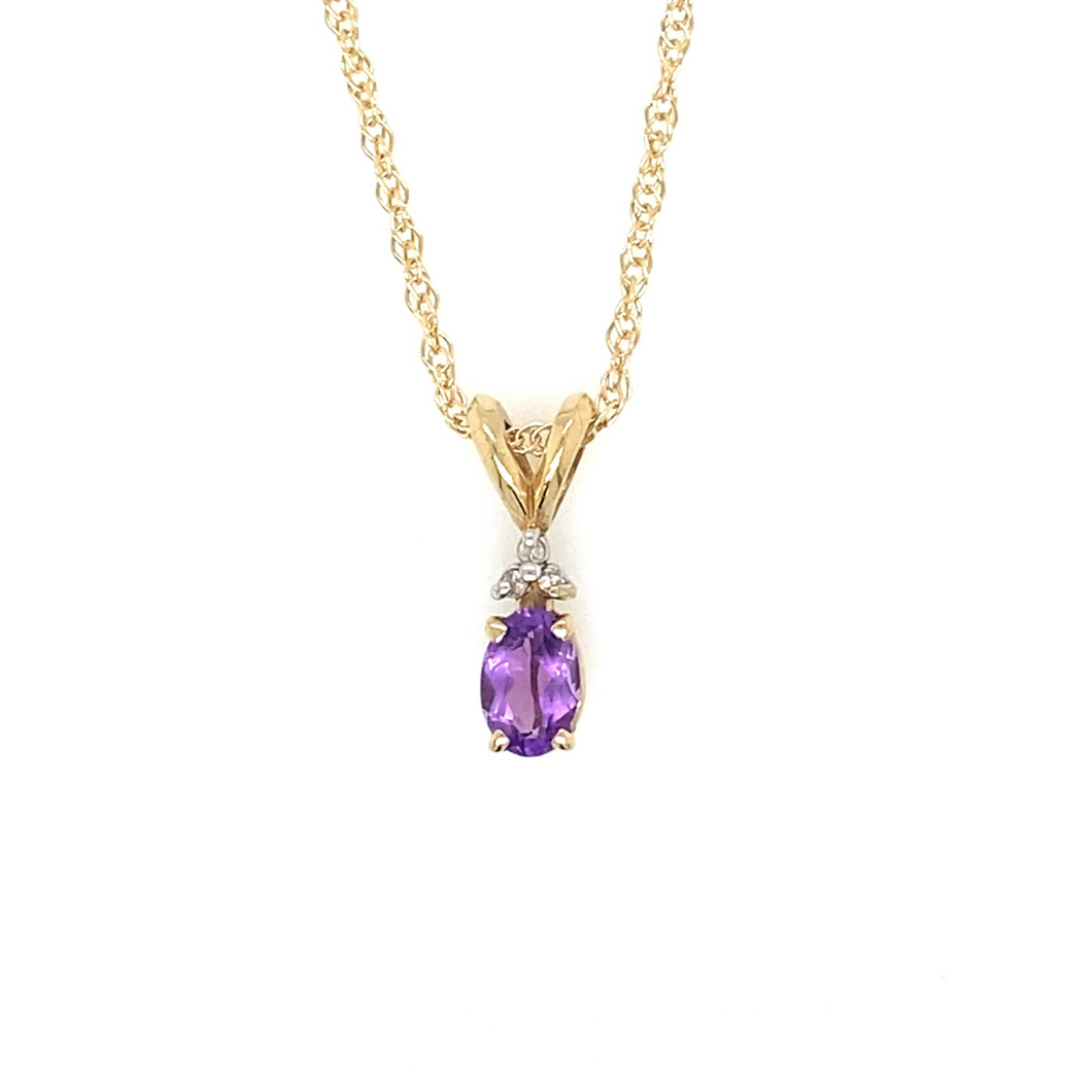 Amethyst Oval Pendant