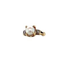 Load image into Gallery viewer, Vintage Pearl and Diamond Ring
