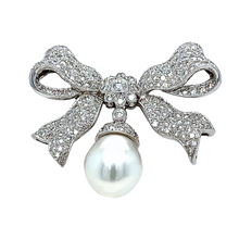 Load image into Gallery viewer, Vintage Diamond and Pearl Brooch
