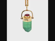 Load and play video in Gallery viewer, Tourmaline Crystal Pendant with Collar
