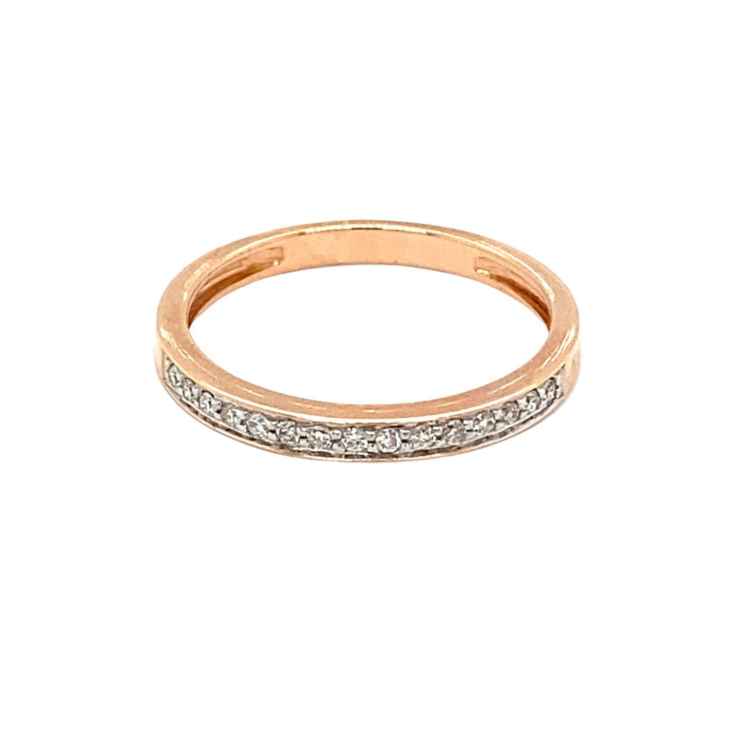 Wedding Band in Rose Gold with Diamonds