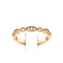 Load image into Gallery viewer, Wedding Band in Rose Gold with Diamonds
