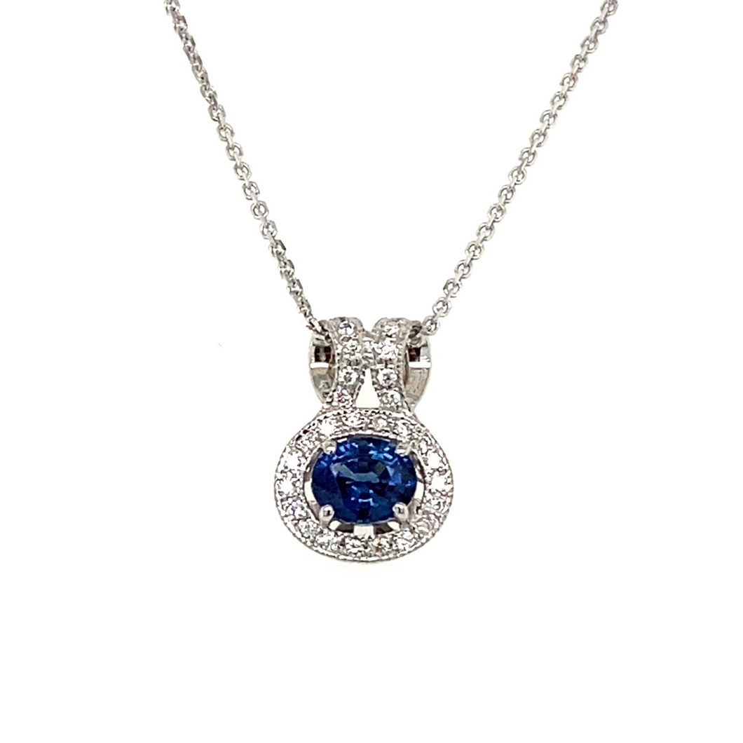 Sapphire & Diamond Pendant