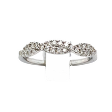 Load image into Gallery viewer, Wedding Band in White Gold and Diamonds - Prong Set
