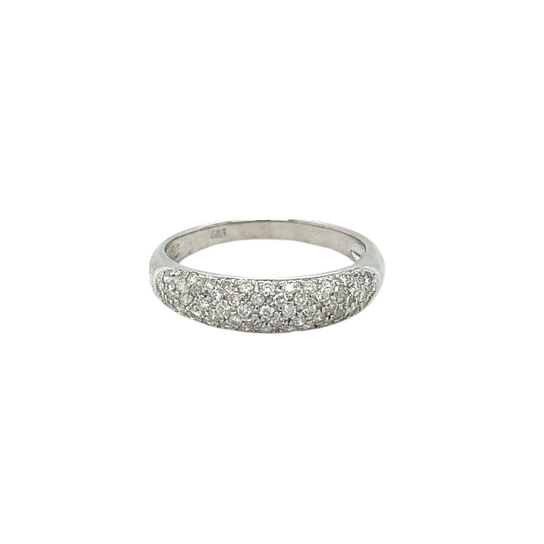 Diamond Ring in White Gold - Pavé