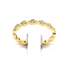 Load image into Gallery viewer, Wedding Band in Yellow Gold and Diamonds - Eternity style
