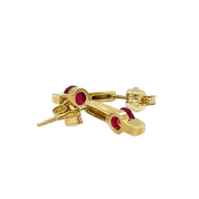 Load image into Gallery viewer, Ruby Bar Earrings
