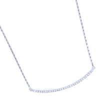 Load image into Gallery viewer, Diamond Curve Bar Necklace

