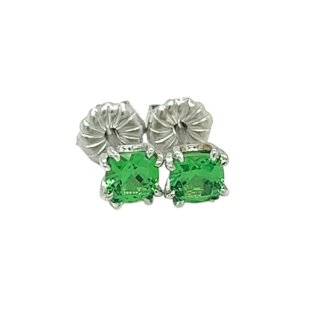 Green Demantoid Garnet Earrings