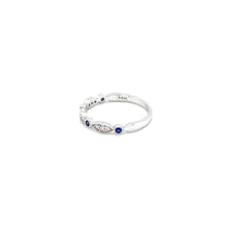 Load image into Gallery viewer, Sapphire and Diamond White Gold Band - SOLD
