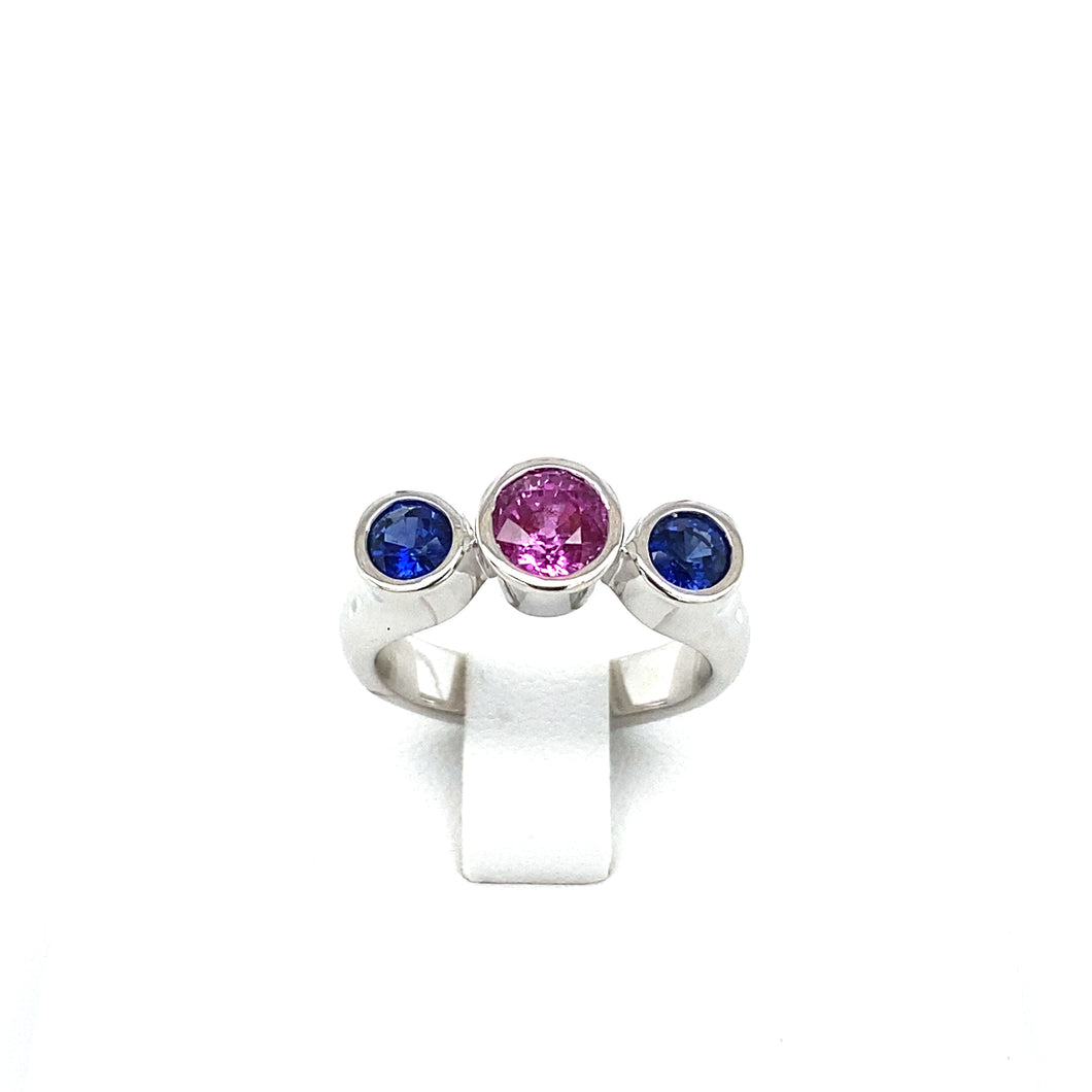 Sapphire Ring in White Gold