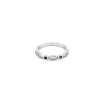 Load image into Gallery viewer, Sapphire and Diamond White Gold Band - SOLD
