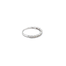 Load image into Gallery viewer, Wedding Band in White Gold with Diamonds - Vintage style
