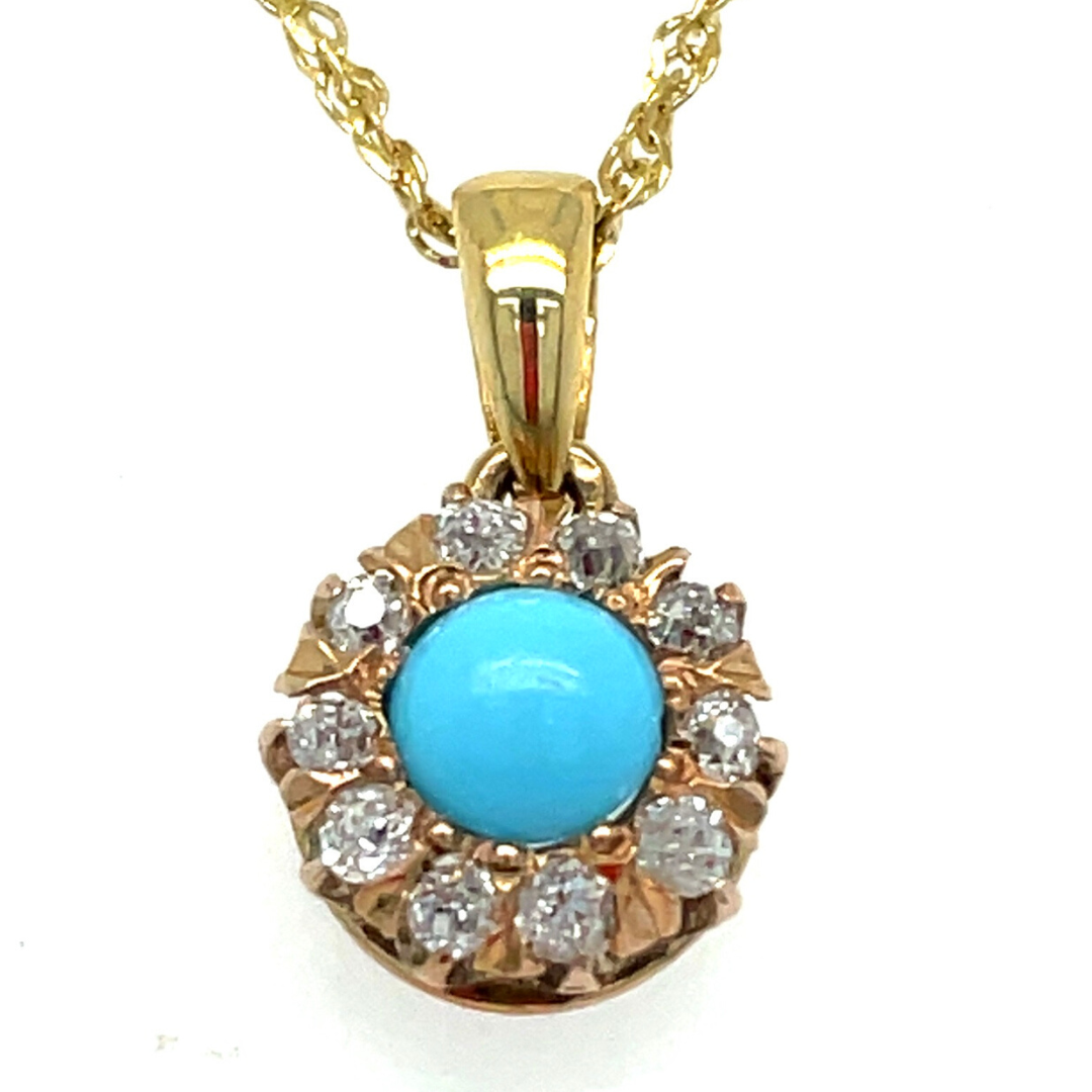 Turquoise pendant gold hotsell