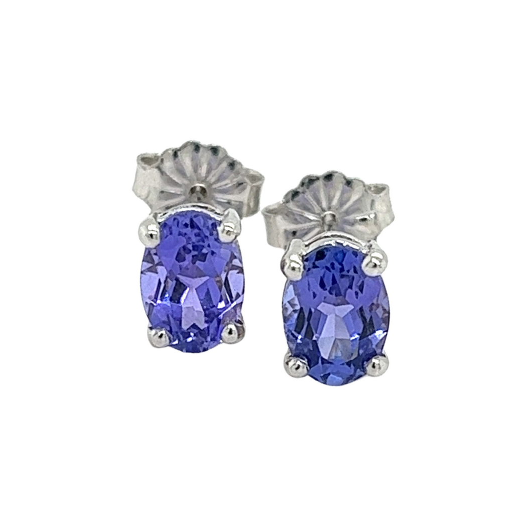 Tanzanite Stud Earrings
