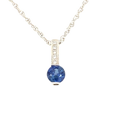 Load image into Gallery viewer, Sapphire and Diamond Pendant
