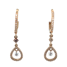 Load image into Gallery viewer, Diamonds and Rose Gold Dangle Earrings - SOLD

