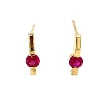 Load image into Gallery viewer, Ruby Bar Earrings
